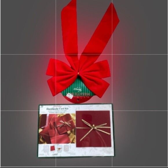 Garner Studios Holiday homemade Christmas card kit 20 count W/Wreath Bow… - Picture 2 of 11